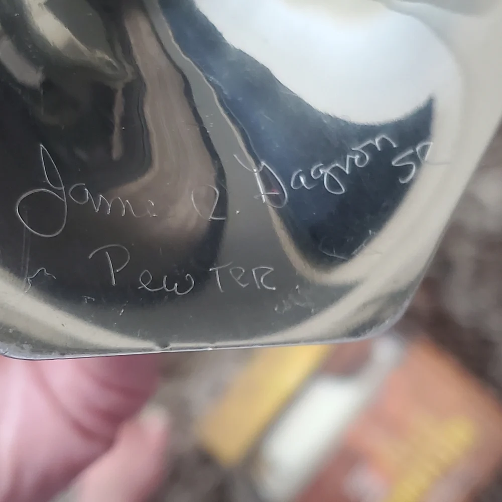 James R. Gagnon Signed Pewter Candle Holder Set, VINTAGE, Maker Featured Cartier
